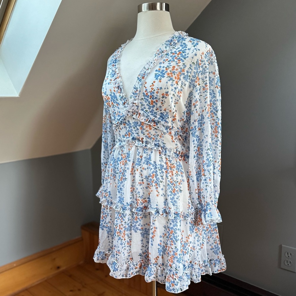 Flowy Floral Cottagecore Dress